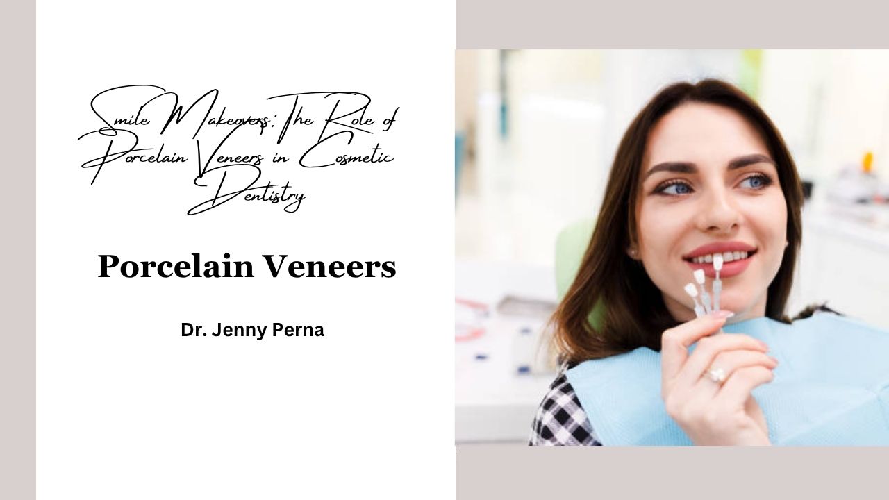 smile makeover with porcelain veneers
